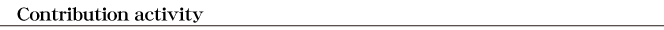 Contribution activity